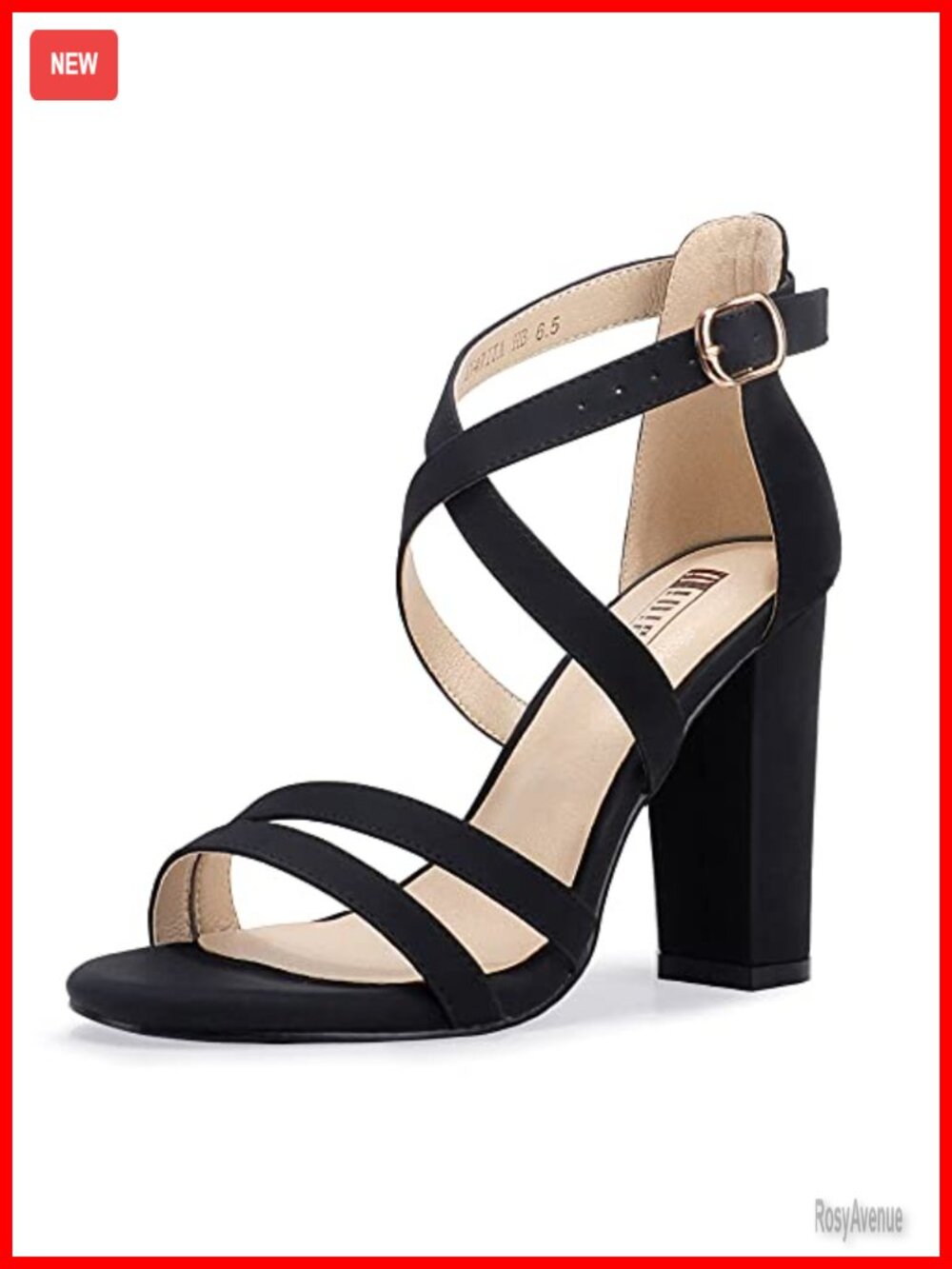 Women's Chunky Heeled Sandals with Ankle Strap Open Toe Block Heels Dressy